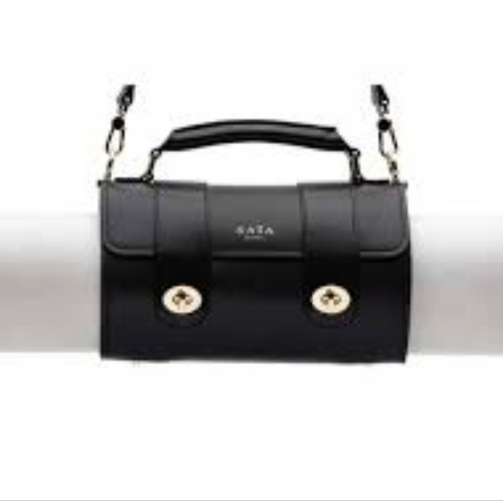 NWT $395 Saia London luxury vegan leather yoga mat bag with strap - Picture 6 of 7